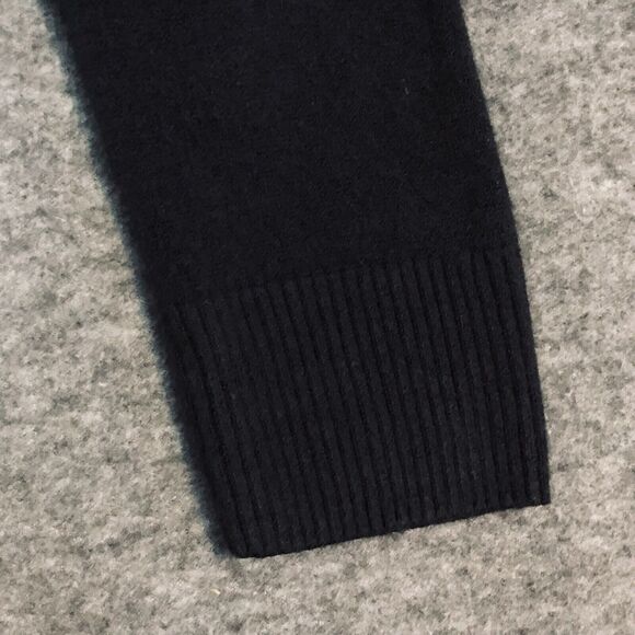 Ribbed Pullover Sweater Womens M Black Cowl Neck Croft and Barrow L/SLV Trim - Picture 5 of 12